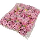 Rózsa virágfej D7cm mályva R6 24db/csom