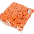 Rózsa virágfej D7cm narancs R8 24db/csom