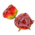 Rózsa virágfej D7cm narancs-barna R9 24db/csom