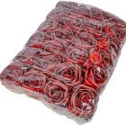 Rózsa virágfej D7cm narancs-barna R9 24db/csom