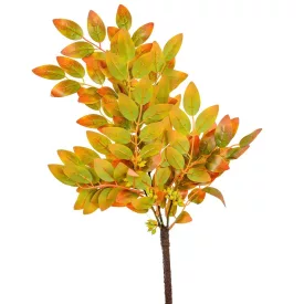 Leveles bokor sárga-zöld M55cm 18db/#