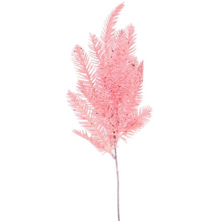 Fenyőág glitteres rózsaszín 50cm