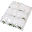 Krizantém virágfej fehér  D15cm 6db/csom