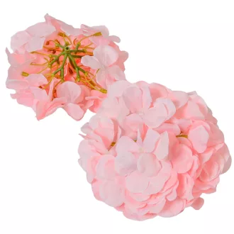 Hortenzia virágfej D15cm világosrózsaszín 12db/csom