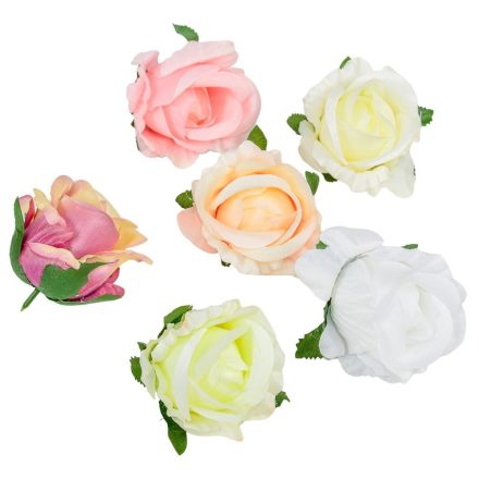 Rózsa virágfej D7cm 24db/szín/csom