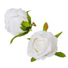 Rózsa virágfej D7cm fehér 12db/csom
