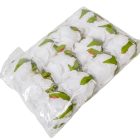 Rózsa virágfej D7cm fehér 12db/csom