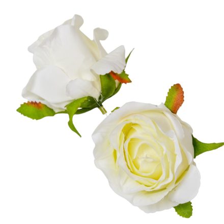Rózsa virágfej D7cm krém 12db/csom