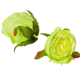 Rózsa virágfej D7cm menta 12db/csom