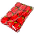 Rózsa virágfej D7cm piros 12db/csom