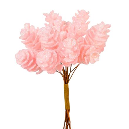 Toboz pick köteg glitteres rózsaszín 11cm