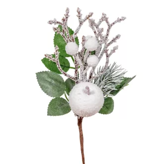 Almás, bogyós pick fehér 17cm