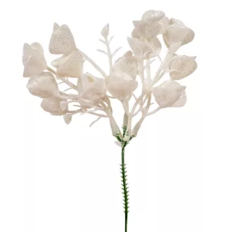 Karácsonyi pick glitteres fehér 25cm