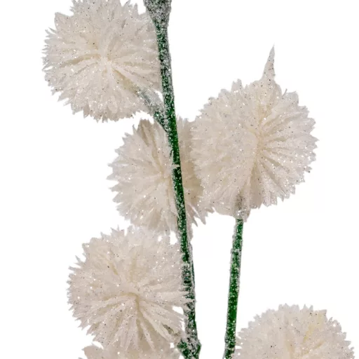 Karácsonyi pick glitteres fehér 32cm