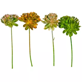   Kövirózsás zöld szálas M28cm mix 6db/szín/köteg 60db/#