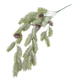 Fenyő futó tobozzal glitteres 75cm