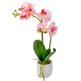 Orchidea cserepes gumi 2ágú rózsaszín M47cm