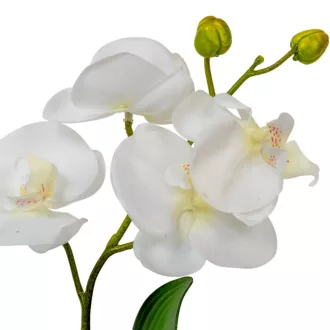 Orchidea cserepes gumi fehér M33cm