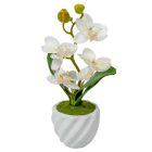Orchidea cserepes gumi fehér M21cm