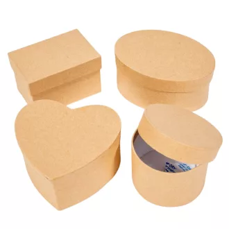 Papír doboz kraft 9-12cm 4db-os 