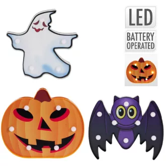 Halloween  dekoráció LED-es (elem nélkül) műa. M17cm 