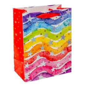 Ajándéktasak szivárvány 18x23cm