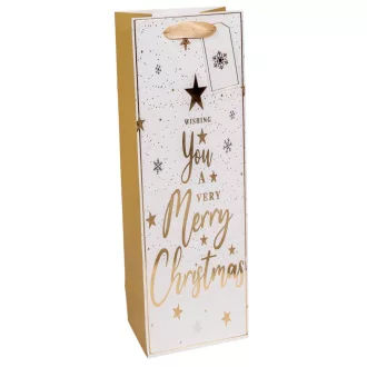 Italostasak Merry christmas fehér-arany 12x36cm