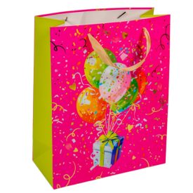 Ajándéktasak pink lufi 26x32cm