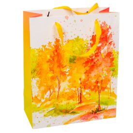 Ajándéktasak őszi erdő 26x32cm