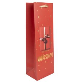 Ajándéktasak italos piros ajándékdoboz 12x36cm