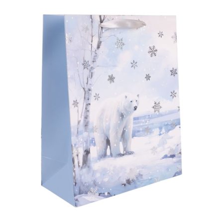 Ajándéktasak jegesmedve 18x23cm