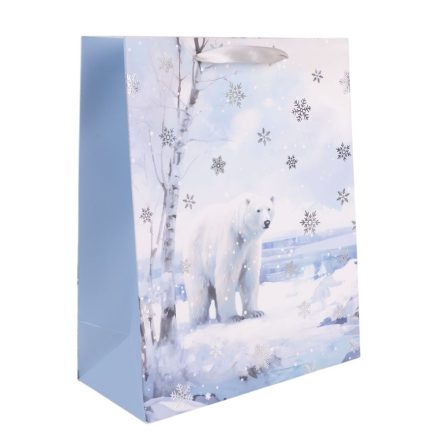 Ajándéktasak jegesmedve 26x32cm