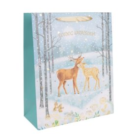 Ajándéktasak szarvasok 18x23cm