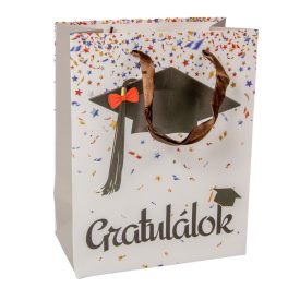 Ajándéktasak ballagási gratulálok sapi 18x23cm
