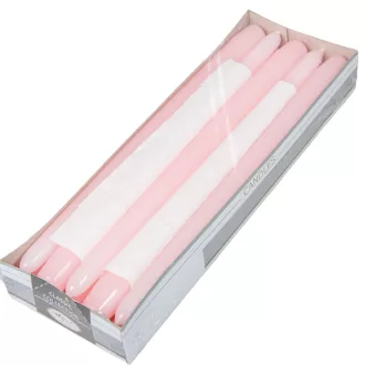   Lakkozott szálas gyertya 290x22mm rózsaszín 10db/csom (db ár)