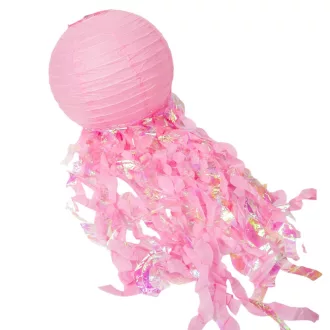 Papír lámpás sellő rózsaszín D30cm