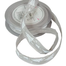 Textil szalag CLAIRE szürke 25mmx15m