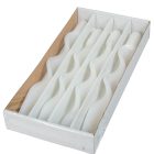 Lakkozottl rövid szalag csavart gyertya fehér 270x22mm 4db/csom (db ár)