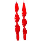 Lakkozottl rövid szalag csavart gyertya piros 270x22mm 4db/csom (db ár)