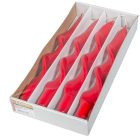 Lakkozottl rövid szalag csavart gyertya piros 270x22mm 4db/csom (db ár)