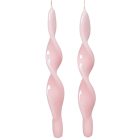 Lakkozottl rövid szalag csavart gyertya rózsaszín 270x22mm 4db/csom (db ár)