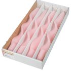 Lakkozottl rövid szalag csavart gyertya rózsaszín 270x22mm 4db/csom (db ár)