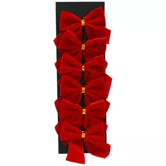 Bársony masni piros 5cm 6db-os