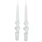 Lakkozott rövid alfa csavart gyertya fehér 235x22mm 8db/csom (db ár)