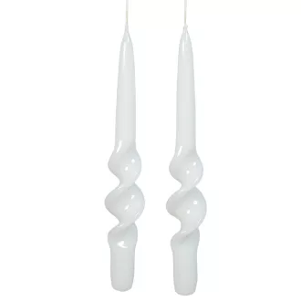   Lakkozott rövid alfa csavart gyertya fehér 235x22mm 8db/csom (db ár)
