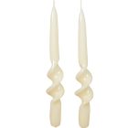 Lakkozott rövid alfa csavart gyertya ecru 235x22mm 8db/csom (db ár)