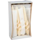 Lakkozott rövid alfa csavart gyertya ecru 235x22mm 8db/csom (db ár)