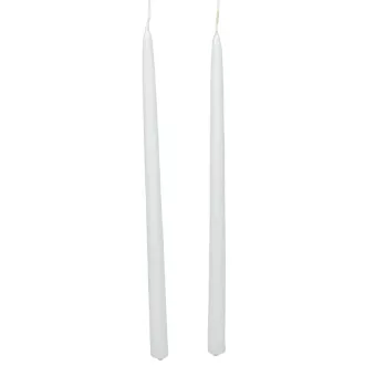 Lakkozott ceruza gyertya fehér 230x10mm 8db/csom (db ár)