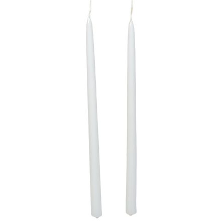 Lakkozott ceruza gyertya fehér 230x10mm 8db/csom (db ár)