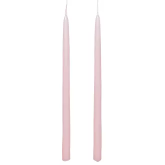   Lakkozott ceruza gyertya rózsaszín 230x10mm 8db/csom (db ár)